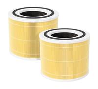 Future Way Core 300 Filtre de rechange pour purificateur d'air LEVOIT, 3 en 1 True HEPA, charbon actif haute efficacité, pièce # Core300-RF, jaune, lot de 2