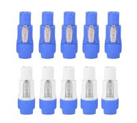 FutureHight 10 PièCes/Lot Nac3Fca Speakon Fiche 3 Broches Mâle Powercon Connecteur 20A 250V Ac Connecteur D'Alimentation Bleu et Blanc