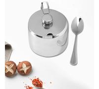 FutureHight En acier inoxydable avec couvercle et sucrier, pot à épices, vaisselle, récipient à épices
