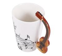 FutureHight Nouveauté créative guitare céramique tasse libre café lait thé tasse personnalité tasse unique instrument de musique cadeau tasse