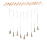 FUTUREORYY 1 Ensemble Présentoir De Photos Cadres Photo Muraux Affichage Photo Suspendu Au Mur Cintre Photo en Macramé Décor De Dortoir Cadre Suspendu Décor Mural Boho Beige Corde De