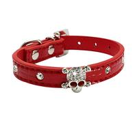 FUTUREORYY 1 Pièce Collier pour Halloween PU avec Design Crâne Accessoires Festifs pour Animaux de Compagnie