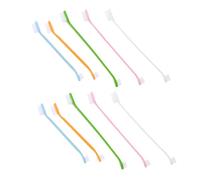 FUTUREORYY 10 pièces Brosse Dents Chien Dual-head Pet Toothbrush Oral Cleaning Kit avec Poignée Antidérapante Ergonomique pour Soins Dentaires Quotidiens des Chiens