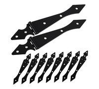 FUTUREORYY 10 pièces Charnières de Porte de Jardin Fer Paumelles Robustes pour Clôtures Extérieures Charnières Lourdes Résistantes pour Remplacement de Portes de Jardin et Portails