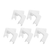 FUTUREORYY 10 Pièces Clip de Fixation Support Renforcé Blanc en Alliage D'aluminium pour Verre 90 Degrés pour Étagères en Verre et Jardinières en Extérieur