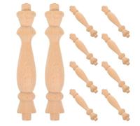 FUTUREORYY 10 Pièces embouts de tringles à rideaux décorations tringle rideau Finaux de ride à rideaux Embout décoratif en bois Khaki