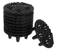 FUTUREORYY 10 Pièces Filet de Fond de Pot de Fleur Diviseurs séparateurs d'aquarium Panneau grillagé en Plastique Black