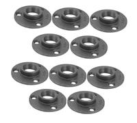 FUTUREORYY 10 Pièces Flange Plates Malleable Iron Floor Flange Fixed Base Vintage Industrial Furniture Shelving Decor