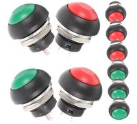 FUTUREORYY 10 pièces Kit de Boutons Poussoirs Étanches pour Sonnette de Porte Auto Réinitialisables Installation Facile Boutons Ronds pour Carillon Usage Intérieur et Extérieur