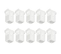 FUTUREORYY 10 Pièces Loquet de Poubelle à Pression en Plastique Blanc | Lot, Surface Lisse sans Bavures, pour Bac à Bouton-poussoir Intérieur et Extérieur