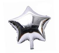 FUTUREORYY 10 Pièces Lot de Ballons Étoile Argenté Ballons Aluminium pour Décoration Fête Mariage Anniversaire Saint Valentin Réutilisables et Gonflables à Lhélium Lair