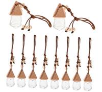 FUTUREORYY 10 pièces Lot de Flacons Diffuseurs Parfum Voiture Rechargeables Verre et Bouteille Vide Désodorisant Suspendu pour Huiles Essentielles et Spray Parfumé
