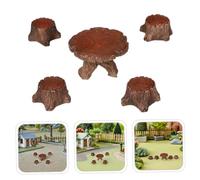 FUTUREORYY 10 Pièces Miniature Resin Garden Table and Chair Set Nature Inspired Micro Landscape Ornaments for Dollhouse and Fairy Garden Decor Lightweight Accessories