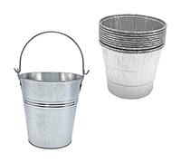 FUTUREORYY 10 pièces Seau de Graisse Barbecue Portable avec Doublures Jetables Récipient Égouttement Huile pour Grillades Extérieures Léger et Facile à Installer pour Nettoyage Rapide et