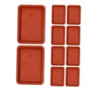 FUTUREORYY 10 pièces Soucoupes Rectangulaires pour Pots de Fleurs Lot de Plateaux Plastique pour Plantes Intérieur Plateau de Collecte Eau pour Jardinière de Fenêtre