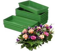 FUTUREORYY 10 Plateaux en Mousse pour Compositions de Fleurs Supports pour Terreau Floral en Plastique 10 Pièces Adaptés Mariage et Décoration D’Intérieur Fixation Solide pour Fleurs
