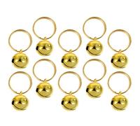 FUTUREORYY 12 Pièces Clochettes Petites Cuivre pour Colliers Animaux Clair Anti-Perte pour Chats Chiens Pendentifs Ronds Dorés Accessoires Pet Bell Charm