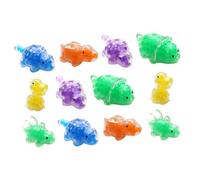 FUTUREORYY 12 pièces Jouets de Décompression Élastiques Forme de Dinosaure Coloré Sensorielle Souples Stress pour Adultes et Jouets à Presser Amusants et Relaxants