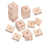 FUTUREORYY 120 Pièces Parrot Chewing Blocks Unfinished Wood Chips for DIY Bird Toys Safe Natural Wooden Chew Accessories for Cage Promotes Healthy Beak Maintenance and Entertainment