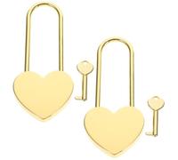 FUTUREORYY 2 ensembles Cadenas Forme de Cœur de Lot de Serrure pour Bagages et Boîte à Bijoux Serrure Sécurisée et pour Valise et Coffret Cadeau
