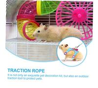 FUTUREORYY 2 Ensembles Harnais Réglable pour Hamster et Rat Rayé Bleu et Noir et Confortable pour et Activités Extérieures