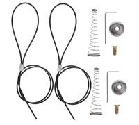 FUTUREORYY 2 Ensembles Lot de Tendeurs à Câble avec Ressort pour Portail Loquet à Câble Acier Inoxydable Tirette de Serrure Sécurité pour Portes Métalliques Quincaillerie Portails