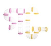 FUTUREORYY 2 Ensembles Tunnel Transparent pour Hamster Kit DIY de Tubes Modulaires Résistants pour Souris Rats et Petits Animaux Extension de Cage et Aire de Jeu Optimisée