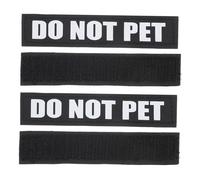 FUTUREORYY 2 Paires Patchs Réfléchissants pour Harnais Chien Étiquettes Amovibles pour Gilet de Sécurité Lettres Lumineuses pour Promenade Nocturne