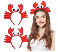FUTUREORYY 2 pièces Bandeaux de Cheveux Crabe Cartoon Accessoires Cosplay Drôles pour Fête Halloween Carnaval Bandeaux Décoratifs pour Femmes et Filles