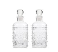 FUTUREORYY 2 pièces Bouteilles Diffuseur Parfum Verre Sculpté Contenants Rechargeables pour Ambiance Maison Flacons Diffuseurs Pratiques et Sécurisés pour Salon et Salle de Bain