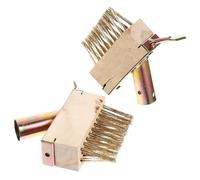 FUTUREORYY 2 pièces Brosse Métallique de Désherbage Fil Acier Brosse de Nettoyage Manuelle pour Mousse et Adventices Adaptée Jardin Terrasse Allée