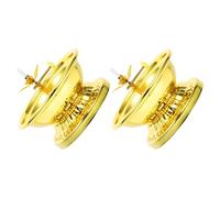 FUTUREORYY 2 Pièces Lampe à Beurre Tibétaine Réglable Alliage Solide Support Huile Décoratif Vintage pour Temple Prière et Relaxation Lot de Éclairage Adaptable pour Intérieur