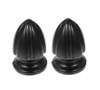 FUTUREORYY 2 pièces Lot de Embouts de Lampe Aluminium Noir pour Abat-jour Décor Moderne pour Lampes sur Pied Table