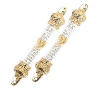 FUTUREORYY 2 pièces Mezuzah Métal Décoratif avec Parchemin Religieux Design Judaica Rétro pour Porte Entrée Bord Arrondi Installation Facile Cadeau Religieux Compact