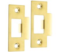 FUTUREORYY 2 pièces Plaque de Renfort Acier Inoxydable pour Porte Couvre Gâche Verrou de Garage Résistant et Facile à Installer Accessoire pour Serrure de Porte Intérieure et Extérieure