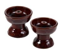 FUTUREORYY 2 Pièces Porte-Bougie Théière Diwali Céramique Support Traditionnel Indien pour Huile et Ghee Porte-Bougie Bouddhiste pour Décoration Maison Temple et Fête des Lumières