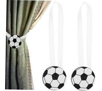 FUTUREORYY 2 pièces Rideaux Magnétiques Football Attaches Décoratives sans Perçage pour Fixation Rideau Pinces pour Chambre Garçon Fille Maintien Solide et Design Original