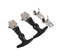 FUTUREORYY 2 Pièces Serrure T Handle à Ressort Caoutchouc Flexible Loquet de Verrouillage Acier Inoxydable pour Capot de Boîte à Outils et Machines Lot