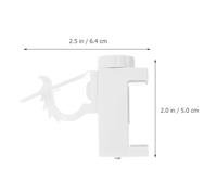 FUTUREORYY 2 pièces Support de Tringles à Rideaux Ajustable sans Perçage Crochet Blanc Élégant pour Armoires Fixation Adhésive Résistante et Facile à Installer Lot