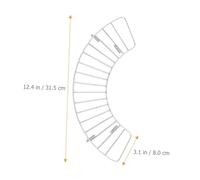 FUTUREORYY 2 pièces Support Égouttoir Huile Acier Inoxydable Rack de Cuisson Semi Circulaire avec Crochets pour Paniers et Poêles Accessoire Cuisine Barbecue Durable et Facile à Nettoyer
