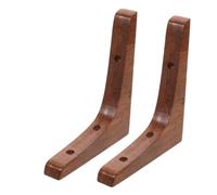 FUTUREORYY 2 pièces Support Étagère Mural Bambou et Équerre Robuste et Épaisse Lot de Support de Tablette Flottante pour Maison Bureau Garage et Commerce