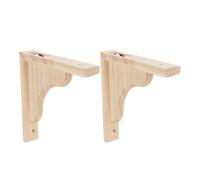 FUTUREORYY 2 Pièces supports d'étagères pour mur support en bois wood wall bracket Beige