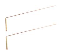 FUTUREORYY 2 pièces Tiges de Radiesthésie Laiton Simple pour Détection Eau et Métaux Outil Portable pour Amateurs et Professionnels Bâtons Divinatoires Bicolores Polyvalents