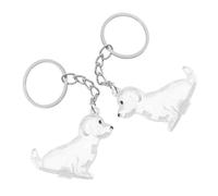 FUTUREORYY 2 Pièces Transparent Pet Hair Collector Keychain Dog-Shaped Capsule Pendant for Dog Hair Storage Memorial Keepsake Organizer