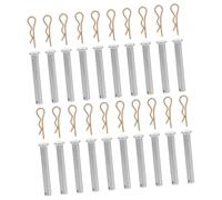 FUTUREORYY 20 ensembles Goupilles à Insert Perforées pour Échafaudage avec Clips de Fixation Fourniture Métallique pour Montage Rapide et Sécurisé des Accessoires Échafaudage