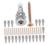 FUTUREORYY 20 Ensembles Lot de Chevilles Spirales Auto Perceuses pour Plaques de Plâtre avec Vis Fixation Rapide et Fiable pour Cloisons Sèches et Murs Creux