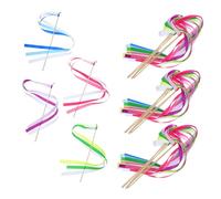 FUTUREORYY 20 Pièces Baguettes de Mariage avec Cloches Rubans Colorés Réutilisables pour Fête et Sortie Événement Baguettes Légères et Faciles à Utiliser pour Animation et Photos