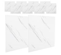 FUTUREORYY 20 Pièces Lot de 20 Carreaux Adhésifs en Pvc Effet Marbre Blanc 30x30 Cm, Crédence Autocollante Imperméable et Résistante à L’huile, Carrelage Mural Auto-adhésif Cuisine, Salle de