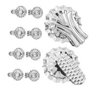 FUTUREORYY 20 Pièces Lot de Clips Bougeoirs Argenté pour Bougies Fines Base Délicate et Résistante à Haute Température Support de Bougie à pour Décoration Arbre de Noël et