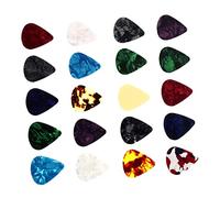 FUTUREORYY 20 pièces Lot de Médiators pour Guitare Xylonite Nylon Épais Accessoires pour Guitare Électrique et Forme Couleurs Aléatoires Jeu Polyvalent pour Guitaristes Couleur Aléatoire